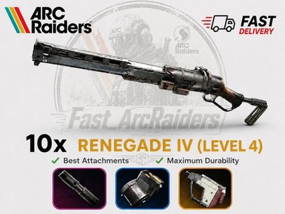 Arc Raiders   x10 Renegade IV (Level 4) + Best Attachments  (PS5 / Xbox / PC)