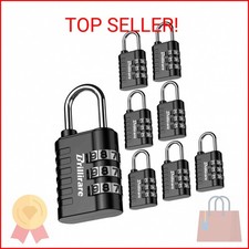 Brillirare 8 Pack Combination Lock, 3-Digit Waterproof Keyless Padlock, Zinc All
