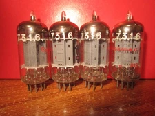 (4)  Matched NOS Test 1958 CT0  D/Foil Amperex  Beckman Logo 7316  Audio  Tubes