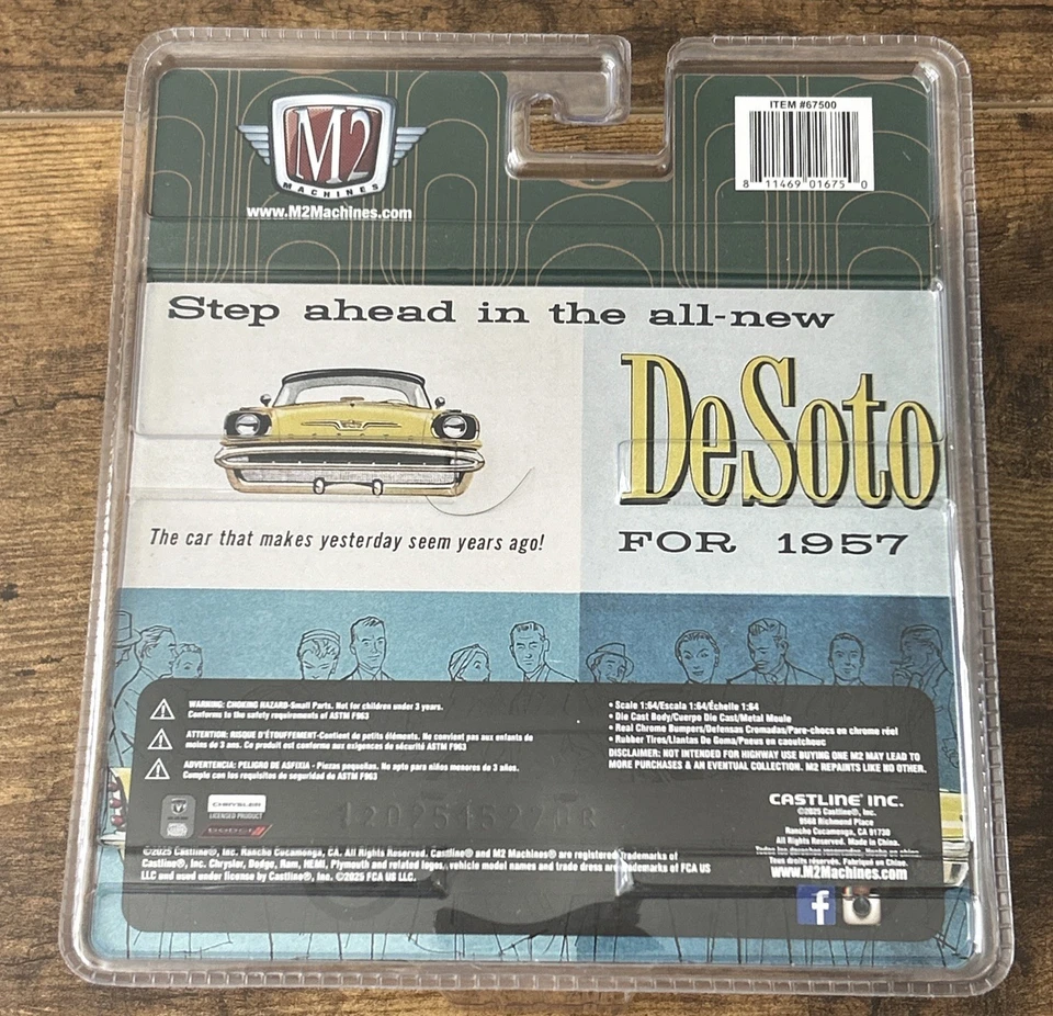 M2 Machines Diorama 1957 DeSoto Fireflite Green 2025 1 of 7,750 Mainline New - Image 3 of 4