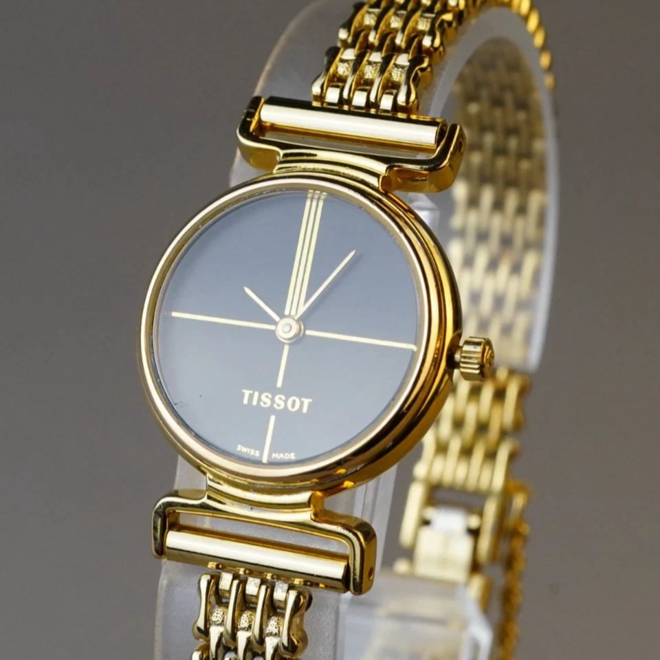 Tissot Quartz Wristwatch Women's  Gold 23mm  Vintage New Battery - image 2 of 4