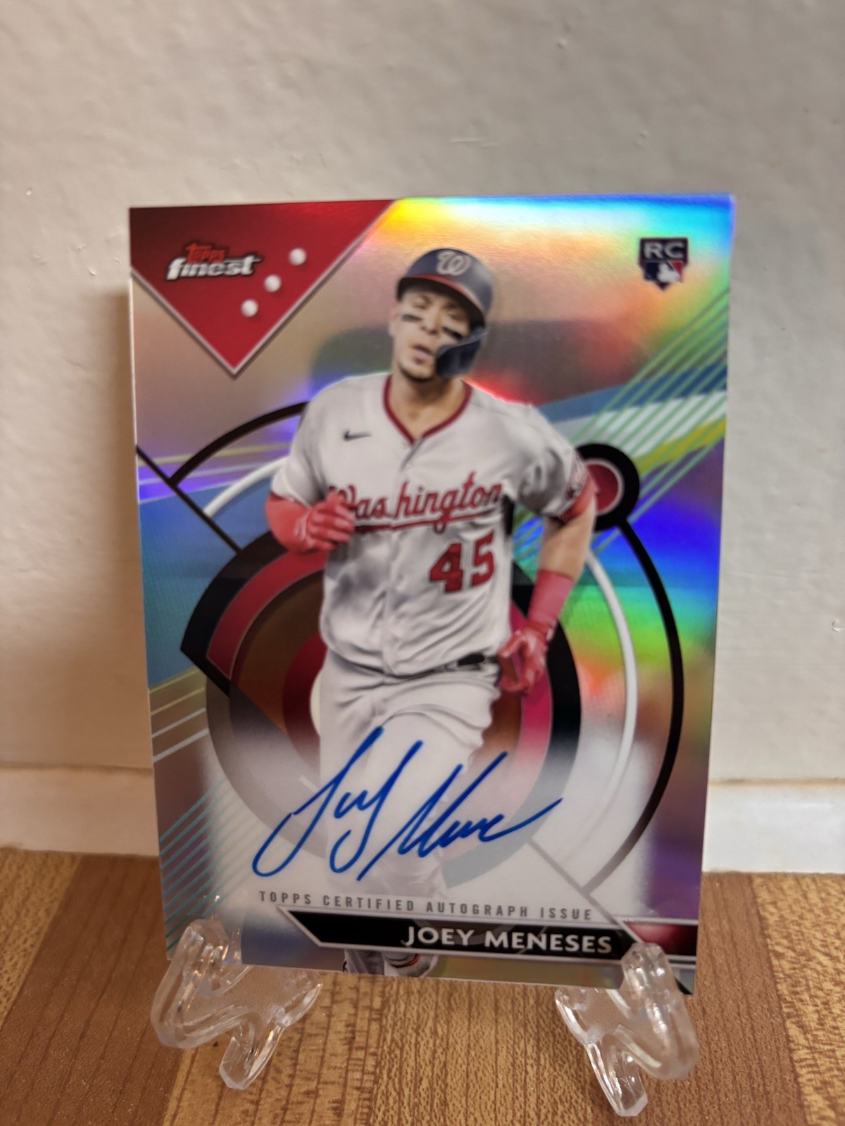 2023 JOEY MENESES TOPPS FINEST AUTOGRAPHED AUTO ROOKIE CARD RC #FA-JM NATIONALS