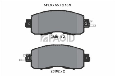 PAGID Bremsbelagsatz Scheibenbremse T2451N für NISSAN LEAF ZE0 TEANA 3 J33 L33