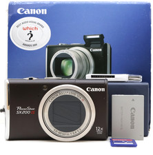 Canon PowerShot SX200 IS 12.1MP Compact Digital Camera Black Tested Boxed Kit