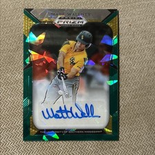 MATT WALLNER 2019 Panin Prizm Draft Picks Cracked Ice Green Autograph 16/18