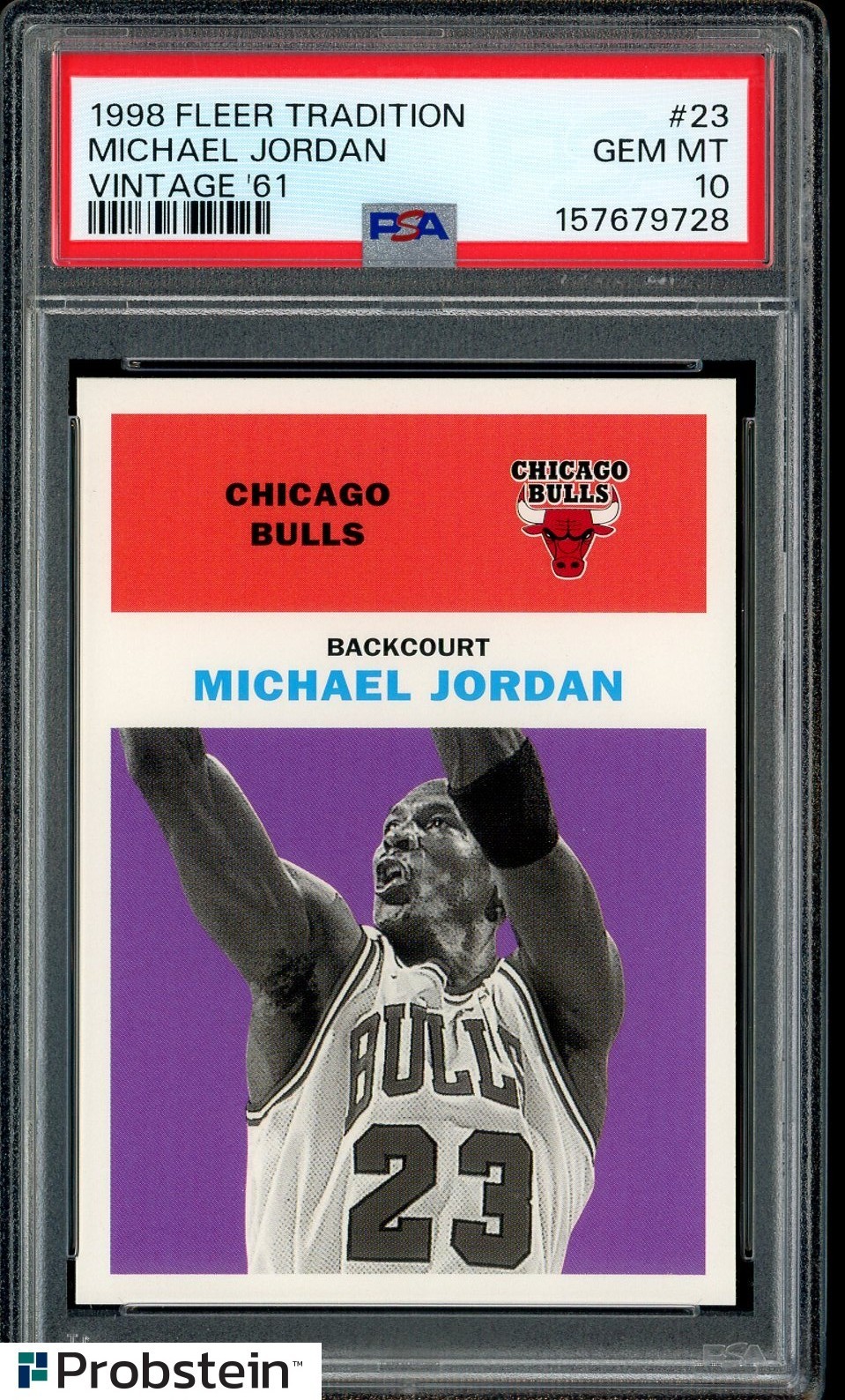 1998-99 Fleer Tradition Vintage '61 #23 Michael Jordan Chicago Bulls HOF PSA 10
