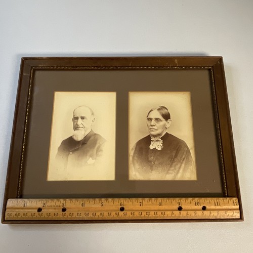 Foto incorniciata Early Man and Wife Detroit Michigan 12" x 9" - Foto 7 di 8