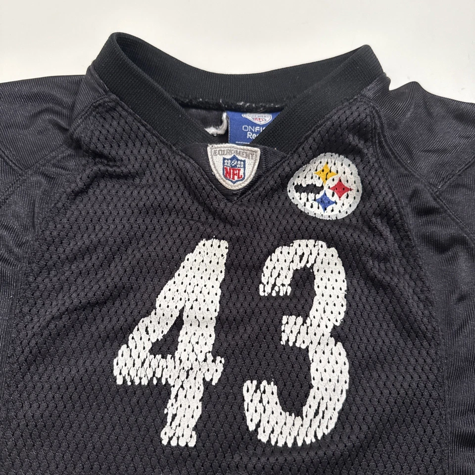 NFL Pittsburgh Steelers Troy Polamalu Jersey Infantil 24 Meses Negro Reebok NFL Foto 3 de 4