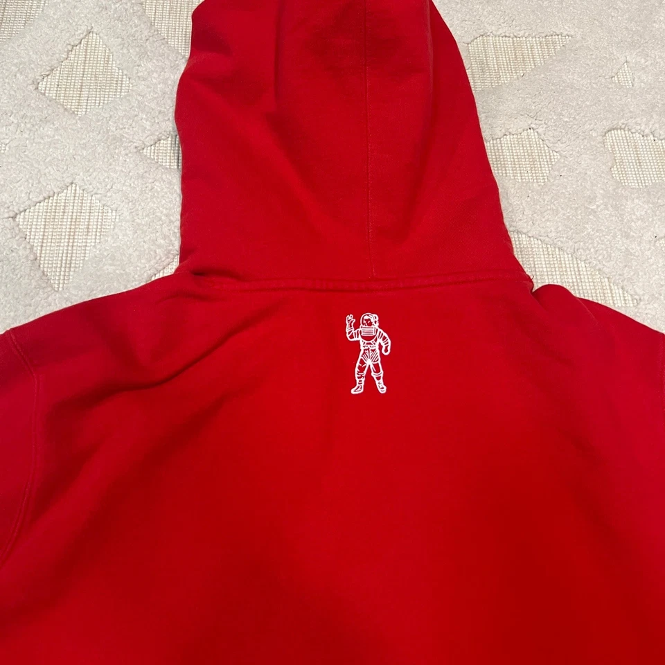 Billionaire Boys Club Sudadera con Capucha Para Hombres Grande Rojo Pullover Texto Ropa de Calle Sudadera Foto 4 de 4
