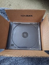 10 Used Standard CD Jewel Cases With Black Tray