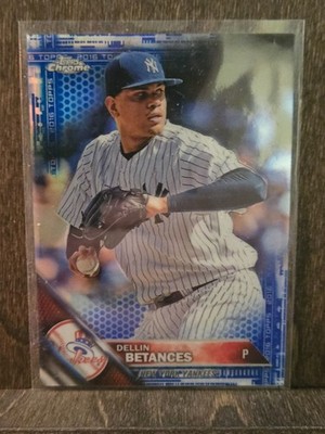 2016 Topps Chrome Blue Refractor /150 Dellin Betances #168 Yankees