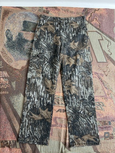 Realtree Trousers Adult 32x32 Brown 80’s 90’s Camo Y2K Canvas Workwear Pants Men - Picture 3 of 10