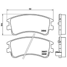 Satz Bremsbeläge Bremsklötze vorne für Mazda 6 GG GY | 24147153