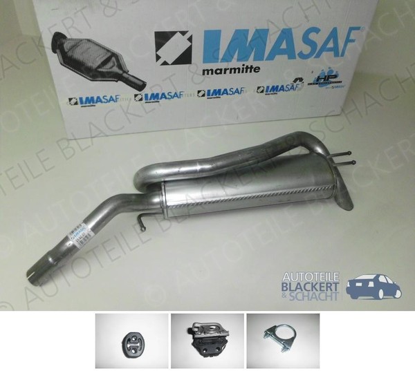 Imasaf ESD Auspuff Endtopf für Fiat Stilo 1.8 16V+2.4 20V+Abarth 192 +Anbauteile-image