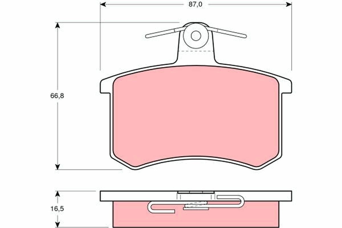 Plaquettes de frein TRW GDB814 de haute longévité pour Fiat