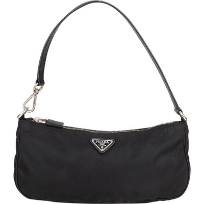 Prada Black Nylon Triangle Shoulder Bag Tasche