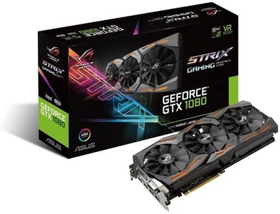 ASUS R.O.G. STRIX Series NVIDIA GeForce GTX1080 Video Card Base Clock 1670MHz