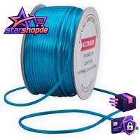 Satin-Rattail-Kordel 2Mm Ozeanblau 50M FüR Schmuckherstellung ArmbäNder Makramee