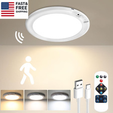 Rechargeable Motion Sensor Ceiling Light with Remote - Magnetic Wireless Ceiling