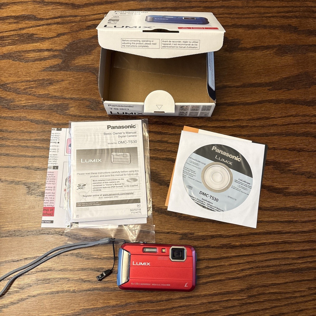 Panasonic LUMIX DMC-TS30 16.1MP Point & Shoot Camera - Red for