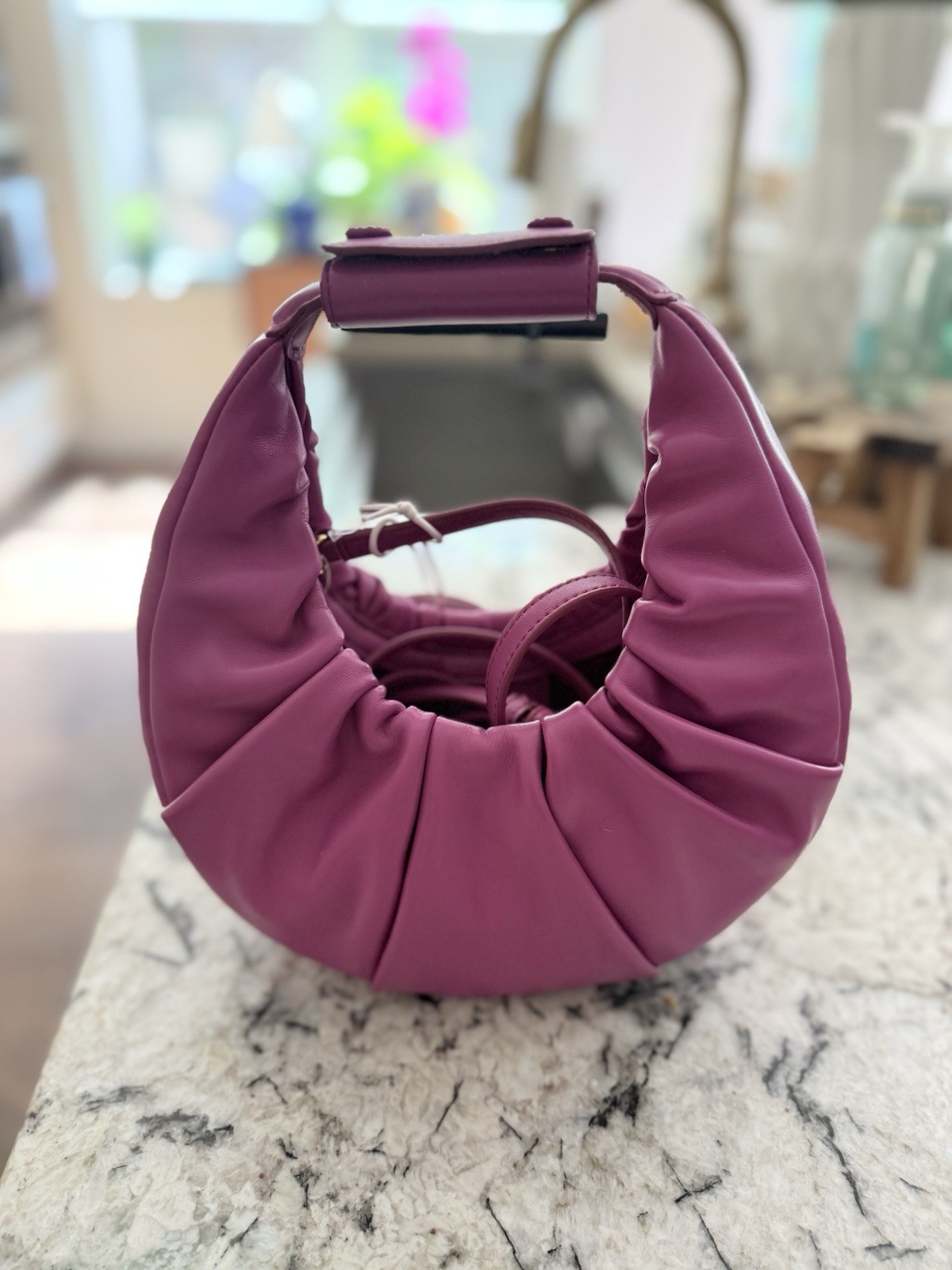 NWT STAUD Mini Soft Moon BAG Berry — image 10