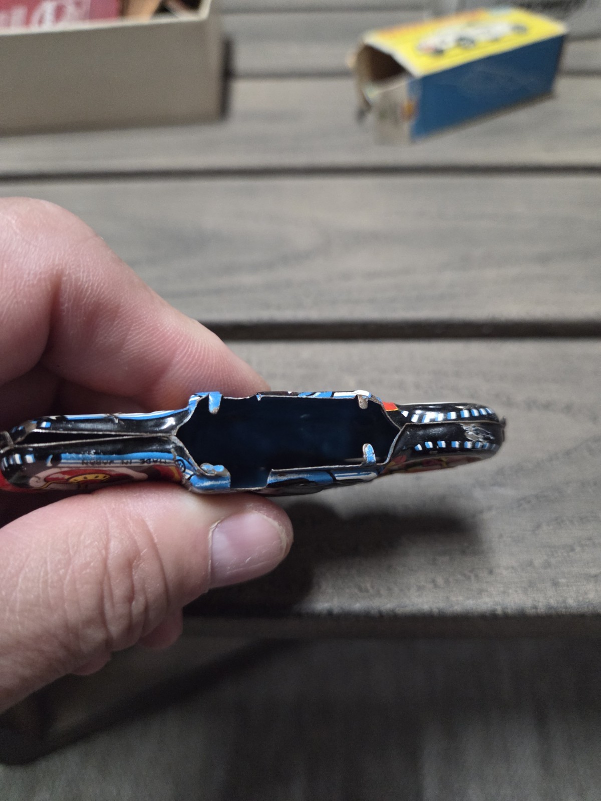 Tin Metal Motorcycle Friction Toy Great Condition Litho Tin Japan