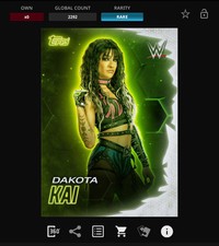 DIGITAL Topps WWE Slam 25 NEON Atomic Green - DAKOTA KAI