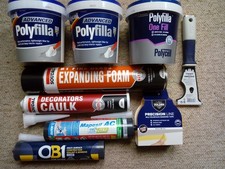 13 x Restposten Polyfilla Füller Silikonkleber Blähschaum Abdichten Multitool