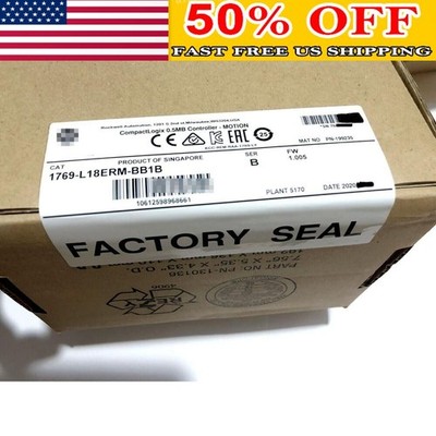 New Sealed 1769-L18ERM-BB1B AB CompactLogix 0.5MB Controller Motion US Free Tax