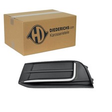 DIEDERICHS BLENDE CHROM/SCHWARZ STOßSTANGE LINKS passend für AUDI A3 ohne NSW