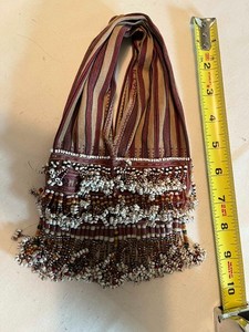 L .19th-E.20th C. Kalinga Mt. Province Gàdang Glass-Beaded Sash, the Philippines