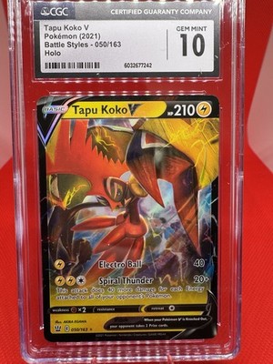 pokemon card tapu koko v Pokemon Sun And Moon Tapu Koko V 72 Full Art PSA 10