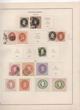 US 1857-1864 COLLECTION OF 19 STAMPED ENVELOPE CUT OUTS 11 ARE USED & 6 UNUSED