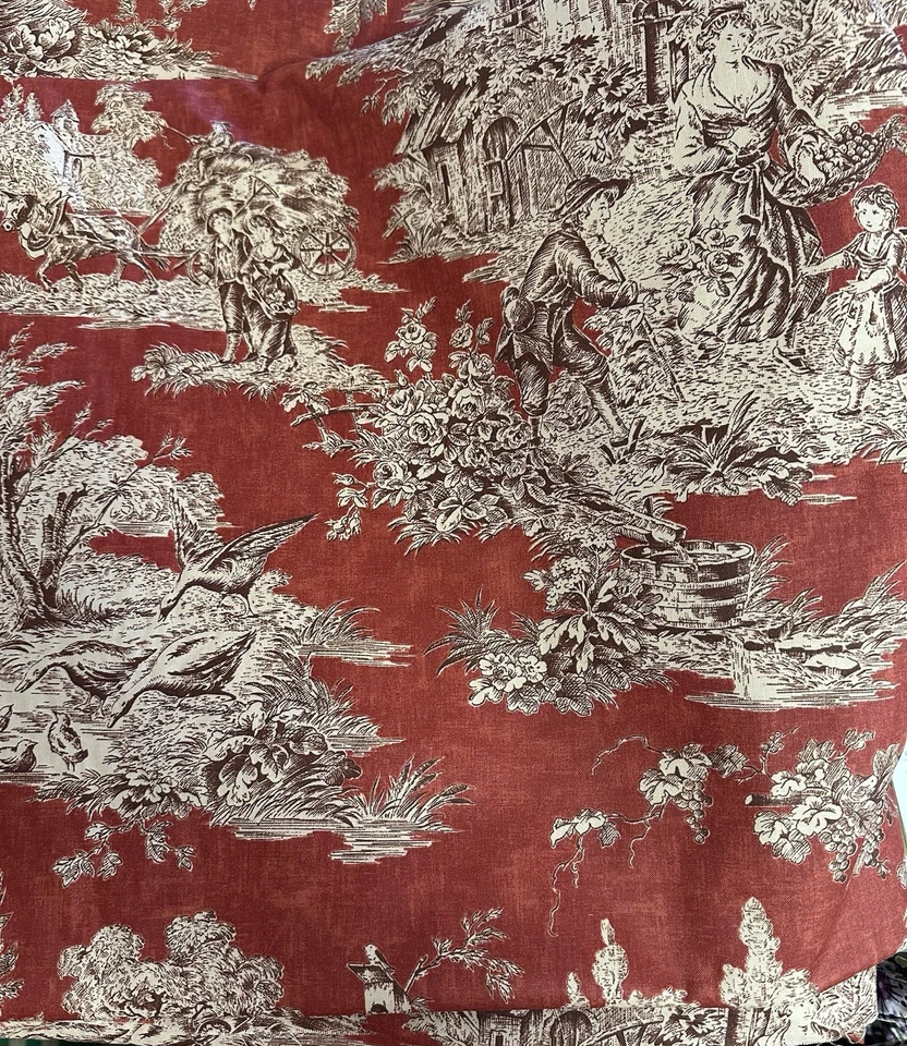 6 Yards Waverly Vintage Fabric Chelsea Wellington Romantic Toile  Cotton - Image 4 of 4