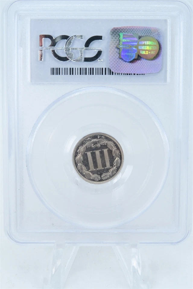 1880-P PCGS PR63 Three (3) Cent Nickel Proof 3CN - Image 2 of 2