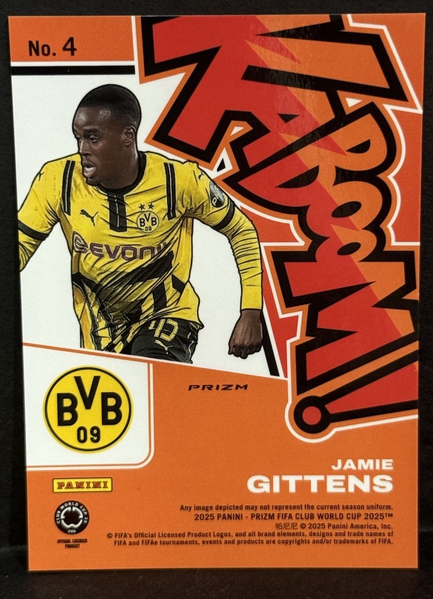 2025 Prizm FIFA Club World Cup Dortmund Jamie Gittens Kaboom Case