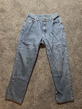 Vintage Women's Distressed High Waist LEE Straight Leg Size 14 M 28" Inseam