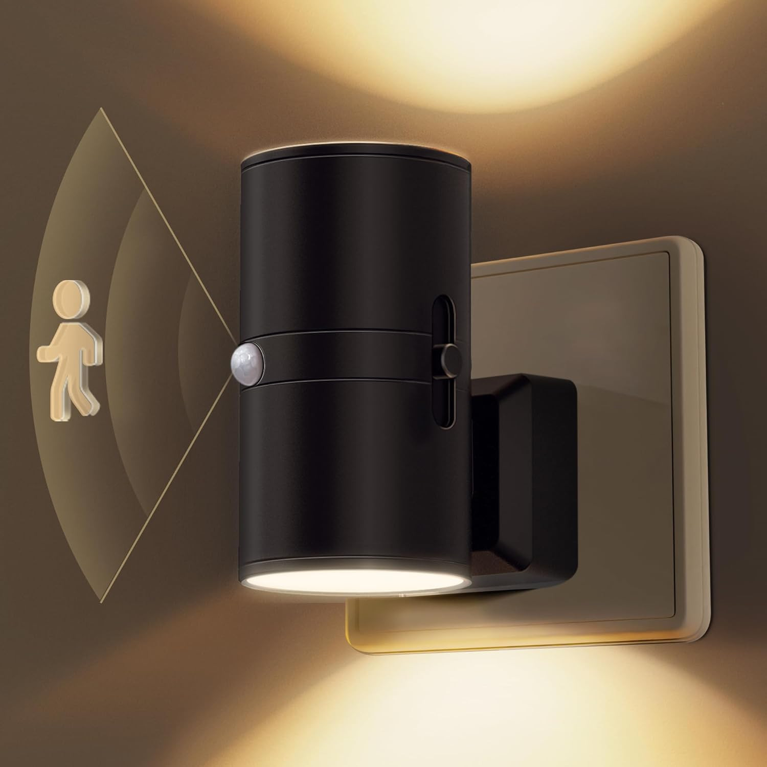 Luce Notturna Sensore Movimento, 1 Pezzo, Luce Notturna Da Presa, Bianco Caldo 3