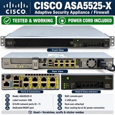CISCO ASA5525-X VPN Firewall Security Appliance FIREPOWER 120Gig SSD ASA5525-K9