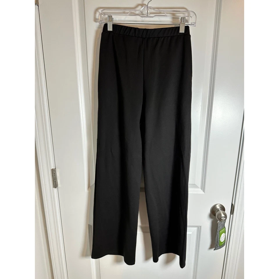 Pantalones H&M Negros Pierna Ancha Niñas Niños Talla 16 Cintura Elástica Informal Cómodos Foto 3 de 3