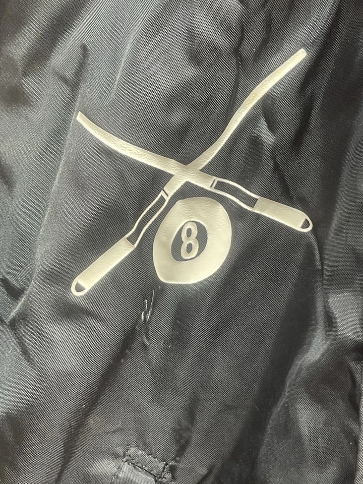 Vintage Nylon Snap Jacket Long Branch Saloon Wisconsin Southwest Trim M Black - Image 3 of 4