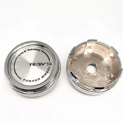 4 Pcs Ray Style 66mm/62mm CHROME Japan Racing Wheel Center Caps ZE40 TE37 CE28N