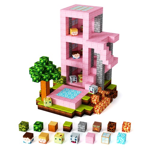 Minecraft Magnetic DIY Building Blocks Stacking Toy Kids Toddlers Christmas Gift - Picture 6 of 20