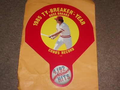 #ad #ad 1985 Pete Rose TY Breaker Year Rose Breaks Cobb#x27;s Record 4192 Hits Hand Fan $4.99