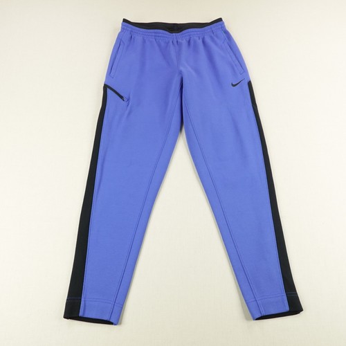 Nike Pants Mens Large Blue Black Showtime Basketball Dri Fit Sweats Joggers Gym