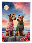 Irish Terrier Two Hearts Valentine Flag
