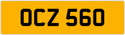 OCZ 560 O 3x3 DATELESS PRIVATE NUMBER PLATE OLLY OWEN OSCAR OLY OL OLIVIA ORLA