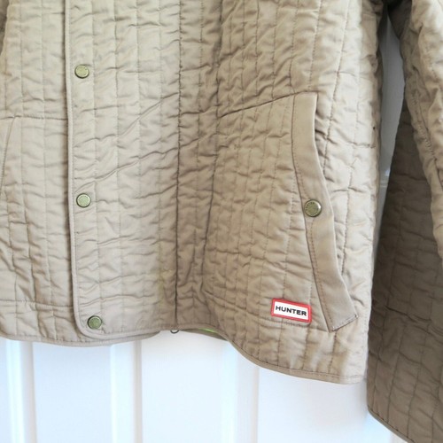 HUNTER Limited Edition Men’s Reversible Quilted Beige Reflective Jacket Size 40 - Picture 4 of 12