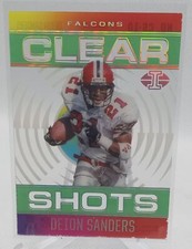 2021 Panini Illusions #CS-10 Deion Sanders Clear Shots Emerald