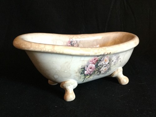 vintage athena porcelain bathtub soap dish claw footed made in